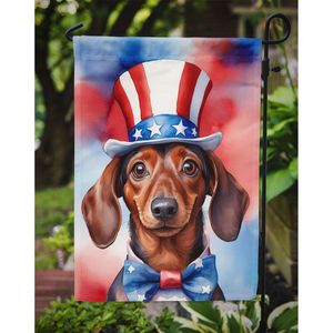 Dachshund patriótico americano jardín bandera Multicolor buzón decorativo patio Banner para Patio ilustraciones tamaño de camas de flores - Product Image 3