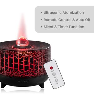 USB Flame Light Humidifier 300ml Ultrasonic Aroma <b>Diffuser</b> RGB LED Low Noise Auto Shut Off Bedroom - Product Image 3