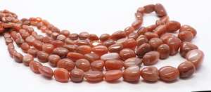 Cuentas de piedra lunar de chocolate AAA lisas y irregulares de 8-15 mm, cuentas de piedra lunar natural pulida de 18 pulgadas para la fabricación de joyas - Product Image 2