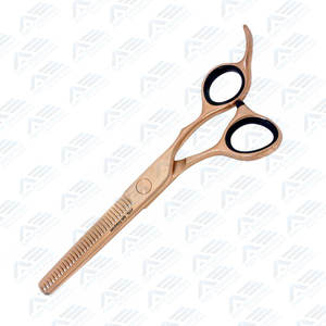 Ciseaux de coiffure à 32 dents en acier inoxydable Ciseaux amincissants professionnels en titane or rose de 6.0 pouces - Product Image 6