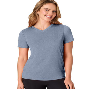 Lot de 5 T-shirts de sport pour femmes, col rond, performance, écologiques, respirants, séchage rapide, anti-UV, toutes saisons - Product Image 2