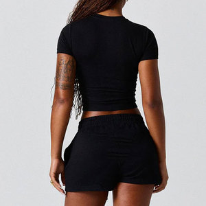 T-shirt pour femme de haute qualité, très vendu, coupe classique, col rond, manches courtes, confortable, en coton/fibre de bambou, léger, pour l'été - Product Image 5