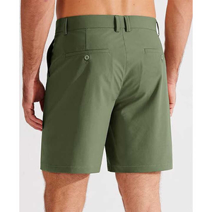 <b>Men's</b> Olive Green <b>Bermuda</b> <b>Shorts</b> Quick Dry With Pockets Casual Mid Waist Button Fly Woven Polyester <b>Shorts</b> - Product Image 5