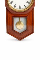Reloj de Pared Colgante de Péndulo Analógico de Madera Moderno CH Calvin Handicrafts, de Una Sola Cara, Estilo Antiguo, Números Romanos, Marrón