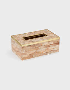 Caja de Pañuelos Premium con Incrustaciones de Nácar, Acabado Brillante, Logotipo Personalizado, Ecológica y Duradera para Decoración de Spa y Boutique - Product Image 3
