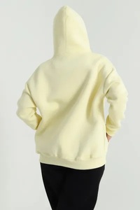 Sudadera con Capucha de Manga Larga para Mujer EVERGLOW, Color Sólido, 100% Algodón Ecológico, Logotipo Frontal con Cordones, Otoño Invierno - Product Image 6