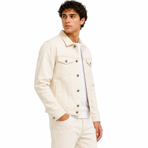 Veste en jean intemporelle pour homme, offrant une qualité durable, une liberté de mouvement confortable et un style facile pour un usage quotidien décontracté et des looks urbains. - Product Image 2