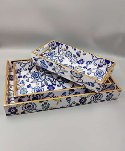 Plateau de service en bois moderne imprimé de dernière génération, luxueux et écologique, pour restaurant et mariage, 100 pièces en gros - Product Image 3