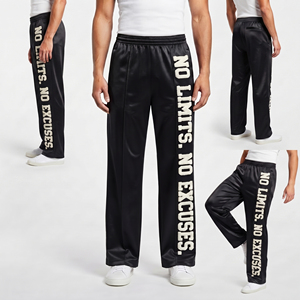 Pantalones Deportivos de Chenilla 100% Poliéster para Hombre, Cintura Elástica, Pantalones Deportivos con Bordado, Pantalones de Entrenamiento para Hombre - Product Image 4