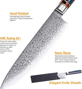 Chef <b>Knife</b> 8 Inch Damascus Chefs <b>Knife</b> Japanese <b>Kitchen</b> <b>Knife</b> Sharpest 67-Layer High Carbon Stainless Steel <b>knife</b> Cooking - Product Image 2