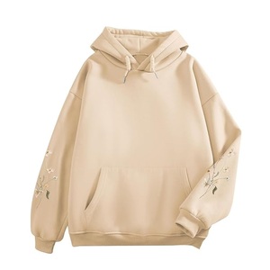 Sudadera con Capucha de Forro Polar para Mujer, Estilo Europeo, Invierno, Estampado Frontal con Logotipo, Color Sólido, Corte Holgado, 100% Algodón, Hecho en Bangladesh, Precio Bajo - Product Image 1