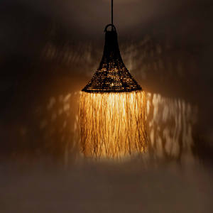 โคมไฟห้อยทำมือคุณภาพสูงจากวัสดุหญ้าทะเล ดีไซน์ทันสมัย เป็นมิตรกับสิ่งแวดล้อม เหมาะสำหรับตกแต่งบ้าน - Product Image 2