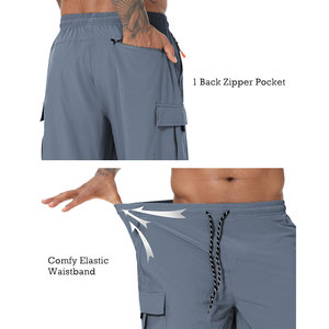 Shorts cargo pour hommes les plus vendus, taille haute élastique, matière en mélange de polyester, respirant et léger - Product Image 2
