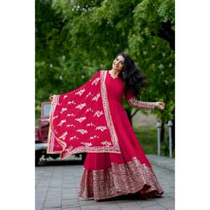 Robes de soirée de créateur, robe de soirée avec dupatta, look élégant - Product Image 2