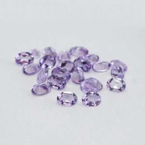 Ametiste violette naturelle 7mm 8mm 9mm, taille ovale facettée, pierre précieuse calibrée, prix d'usine, vente en gros - Product Image 1
