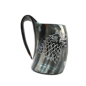 Jarra de Cuerno para Beber Estilo Vikingo Hecha a Mano - Regalo Auténtico y Único, Cuerno de Búfalo Real, Taza para Beber de Cuerno - Product Image 3