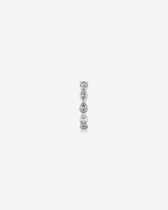 Pear Cut Diamond Eternity Band 925 Sterling Silver <b>Ring</b> Bezel Setting Women's <b>Wedding</b> <b>Ring</b> - Product Image 3