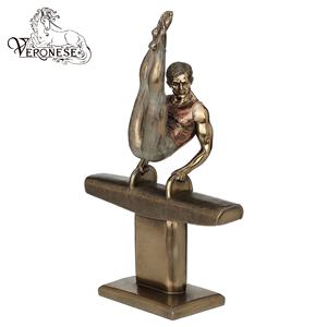VERONESE DESIGN-POMMEL HORSE MOUNTING-HOME DECORATION RESIN CRAFTS Cold <b>Cast</b> Bronze <b>Hand</b>-painted Artistic Figurine - Product Image 4