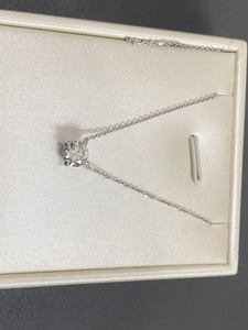 Pendentif en diamant rond brillant cultivé en laboratoire, couleur D E F, clarté VVS VS, or jaune rose blanc massif, bijoux fins - Product Image 2