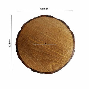 Vente en gros 2025 Assiette alimentaire en bois Plateau rond en bois Assiette de présentation en bois personnalisée/Plats ronds de service d'aliments aux fruits au meilleur prix - Product Image 2