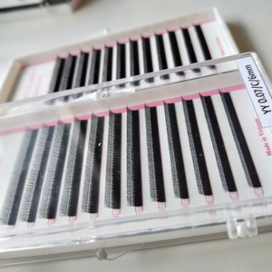 Pestañas Postizas Nhu Y, Volumen 0.07mm, Forma W YY, Extensión MIX, Pestañas Individuales, Naturales, Suaves, de Pelo Sintético, Acabado Mate Ligero - Product Image 5