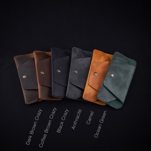 Étui à lunettes portable en cuir véritable, pochette de luxe souple faite à la main en cuir de vachette, housse fine pour lunettes de lecture LGC-0125 - Product Image 2