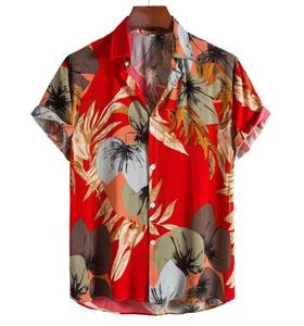 Chemises hawaïennes pour hommes, imprimées, à manches courtes, pour la plage et le surf, vente en gros - Product Image 2