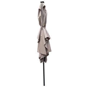 10 X 6.5t Rectangular LED <b>Lighted</b> Outdoor Umbrellas for Garden Pool Spa Solar Powered Crank <b>Push</b> Button Tilt for Patio Swimmi - Product Image 3