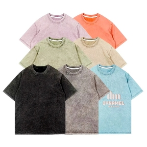 T-shirt oversize délavé à l'acide pour homme, vintage, avec logo personnalisé, en coton, idéal pour l'été – Fournisseur - Product Image 6