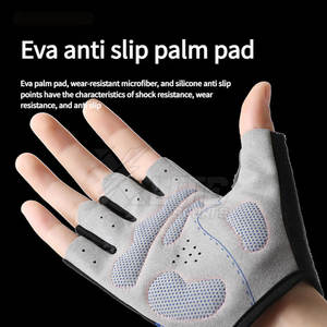 Gants de cyclisme mi-doigts antidérapants avec rembourrage doux, respirants et légers, compatibles écran tactile, unisexe pour le cyclisme - Product Image 5