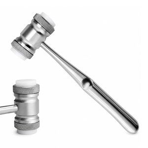Maillet vétérinaire durable en acier inoxydable avec poignée confortable, structure de tête robuste, manipulation facile pour les soins canins - Product Image 1