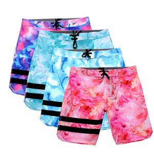 Men's Quick Dry Board Shorts Gradient Color Print Drawstring Waist Casual Swim Trunks 100% Polyester Woven Fabric - Product Image 1