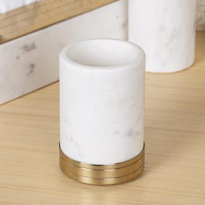 Luxury interior decor decorative <b>bath</b> accessories handcrafted stone artistry premium home decor marble <b>storage</b> container - Product Image 4