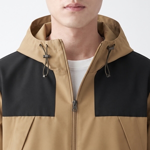 Chaqueta Softshell Cortavientos para Hombre con Capucha y Bloques de Color, Mezcla de Poliéster y Spandex, Impermeable, Casual, para Otoño - Product Image 5
