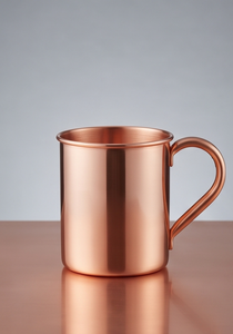 Mug Moscow Mule en cuivre pur poli, tasse à boire en métal massif, récipient traditionnel pour bar à cocktails - Product Image 4