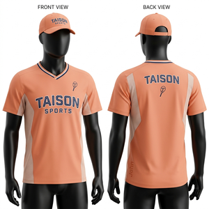 Maillot de tennis pour homme, 160 GSM, polyester premium, tissu mesh respirant, design à panneaux dégradés bleus, impression personnalisée. - Product Image 6