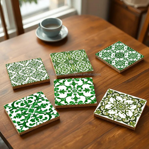 Ensemble de sous-verres en bois et émail fabriqués à la main sous-verres élégants et durables avec un design artistique parfait par ARTISAN CRAFT - Product Image 2
