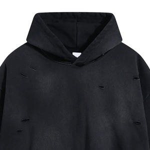 Service OEM, prix de gros, dernières tendances, sweats à capuche pour hommes effet usé, sweats à capuche personnalisés avec strass, sweats à capuche usés à prix avantageux - Product Image 4