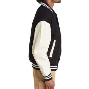 Chaqueta de Béisbol Bordada Personalizada OEM para Equipos Escolares, Chaqueta Bomber de Invierno, Chaqueta Varsity para Hombre - Product Image 4