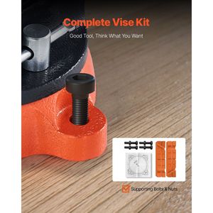 Morsa da banco multiuso per impieghi gravosi con base girevole a 360°, larghezza ganasce 8 pollici, profondità gola 3,7 pollici e apertura massima ganasce 8 pollici - Product Image 4