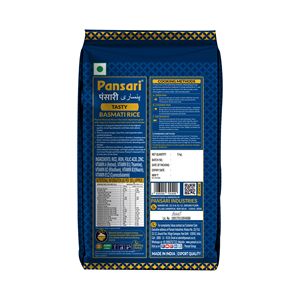 Arroz Basmati Aromático de Grano Largo Premium Pansari, 5 kg, Seco - Product Image 2