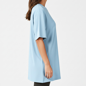 New Luxury oversized Women's T-Shirt 220 GSM drop shoulder <b>hip</b> hop Custom DTF Printed Logo Streetwear Summer wear ladies t shirt - Product Image 3