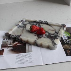 Bandeja de Mármol Pulido Económica para Cosméticos, Productos para el Cuidado de la Piel, Velas y Decoración del Hogar - Product Image 4