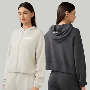 Sudadera con capucha y cremallera para mujer, corte holgado, nueva colección 2026, chaqueta deportiva informal para otoño e invierno, ropa para correr y gimnasio, top de entrenamiento, venta al por mayor - Product Image 6