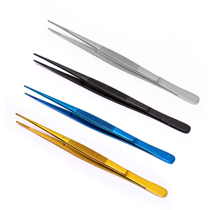ชุดแหนบสแตนเลสสีสันสดใสสำหรับเชฟ ยี่ห้อ Altomme Instruments น้ำหนักเบา ด้ามตรง สำหรับจัดแต่งจานและตกแต่งอาหาร - Product Image 1