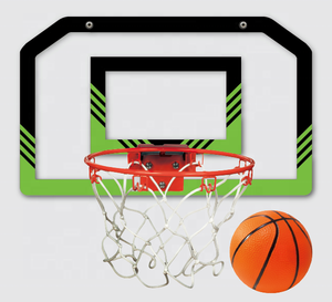 Ensemble de panier de basket-ball mural miniature ODM SC-BHS-15 avec panneau de 15 pouces et mini ballon de basket de 5 pouces, matériau PC vert TW - Product Image 5