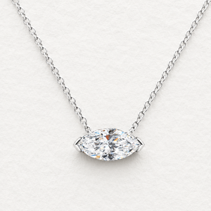 Collar de Joyería con Diamante Cultivado en Laboratorio Personalizado, Corte Marquesa con Puntas en V, para Mujer, Oro de 18k, Colgante de Lujo con Certificado IGI - Product Image 2