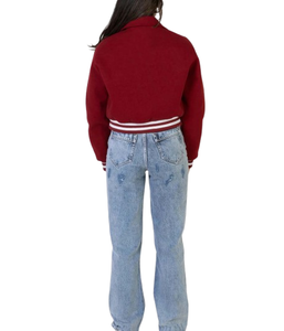 Chaquetas Varsity de Invierno para Mujer Hechas a Medida de Alta Calidad, Chaqueta de Béisbol Letterman de Tela de Lana - Product Image 5