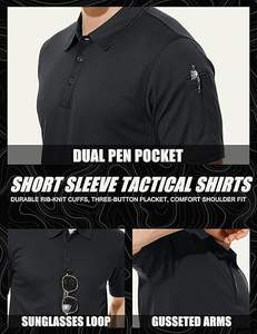 Polo homme nouvelle conception, séchage rapide, manches courtes, pour le tennis, chemises tactiques, jersey piqué, chemise de golf - Product Image 2