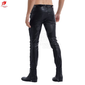 กางเกงหนังสั่งทำราคาส่งสำหรับผู้ชาย พร้อมโลโก้แบบกำหนดเอง ดีไซน์พิเศษ - Product Image 4